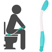 Toilet Paper Aid Wiper Toilet Tissue Aids Tool Long Handle Reach Comfort Bottom Wiper Self Assist Wiping Toilet Aid for Pregnant Elderly Disabled