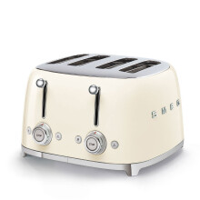 Grille-pain SMEG 4 tranches Années 50 - 2000W B Crème TSF03CREU