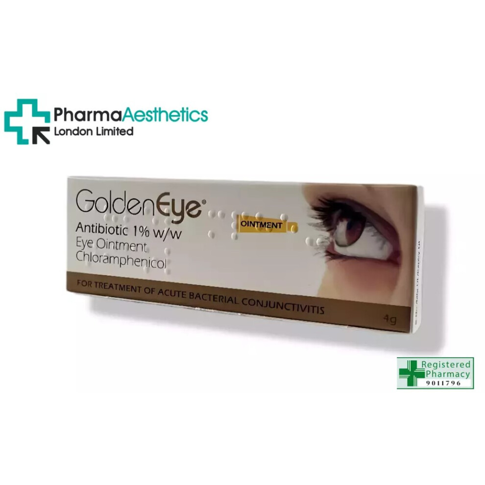 Golden Eye 1% Eye Ointment 4G - Antibiotic For Bacterial Conjunctivitis, Quick Relief In 5 Days