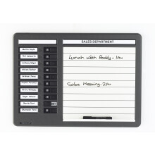 (In Out Board + Whiteboard Message Centre - Holds 10 Staff Names) In Out Board + Whiteboard Message Centre
