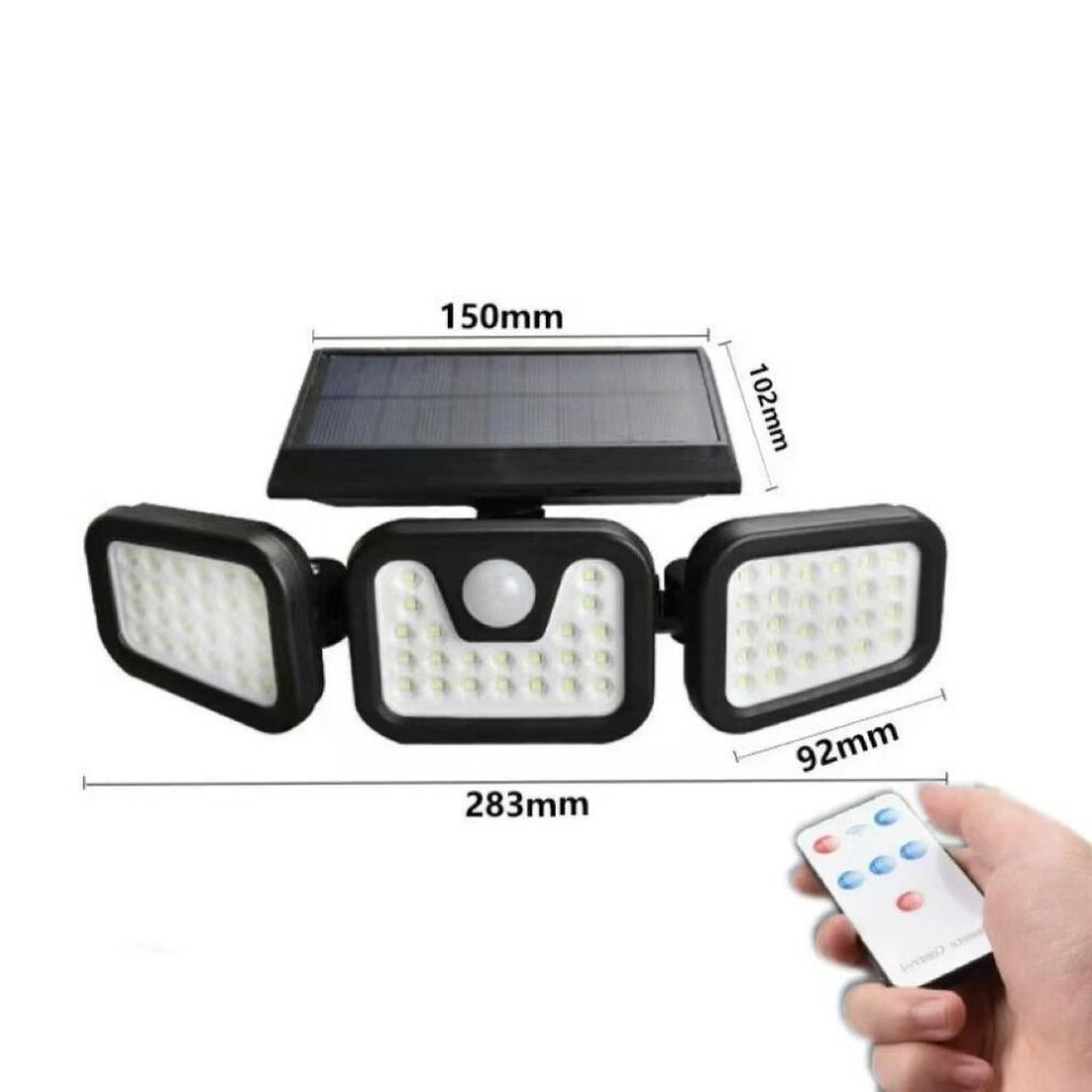 (white, 74LED-1PC) Solar Outdoor Lights: 74led Outdoor Solar Lamp, Wall-mounted With Motion Sensor, Perfect For Garden, Courtyard, Garage, Porch.