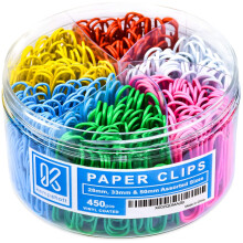 Kempshott 450 vrilliset paperiliittimet erikokoiset Pienet keskikokoiset ja suuret paperiliittimet paperitihin Ihanteellinen kotikyttn koulu- ja