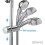 Shower Head Holder, Adjustable 18-25mm Diameter Hand Shower Holder Bracket for 6