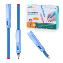 OSteed Ergonomic Pencil Grip Extender & Cap 3 i 1 Silikone Pencil Partners Pakke med 6 stk til b?rn og voksne H?ndskrift