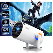 [2025 Upgraded & Android 11.0] Mini Projector Native 720P HD, Supports 4K 1080P, XGODY Gimbal 3 Portable Projector 12000 Lumen, WiFi 6, B...