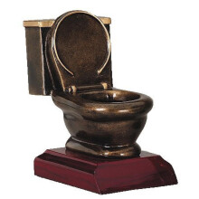 Toalet Bowl Trophy - Last Place Loser Award - 5 palcu vysok | Cena Zlatho trunu  ryt deska na prn  Ceny za desetilet