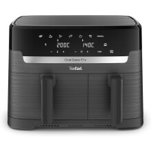 (Dual 8.3L - Grey) Tefal Easy Fry Dual Zone Digital Air Fryer, 2 Drawers, 8.3L, 8in1, Air Fry, Extra Crisp, Roast, Bake, Reheat, Dehydrate, 6 Portions, Non-...