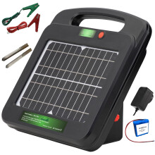 Solar Powered Electric Fence Charger 5 Km 0.25 Joules Output (9-11KV) Electric Fence Energizer Containment & Protection of Livestock, Horses
