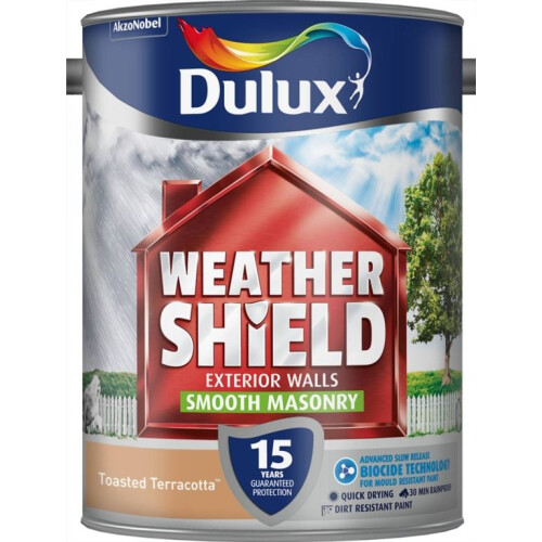 Dulux Dulux - Weathershield Smooth Masonry Paint 5L - Toasted Terracotta