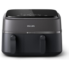 (9L, With Breakfast set) Philips Dual Basket Airfryer 3000 Series, 9L, 2 Drawer Air Fryer, with Breakfast Kit, Rapid Air Technology, Versatile Large Air Fryer for...