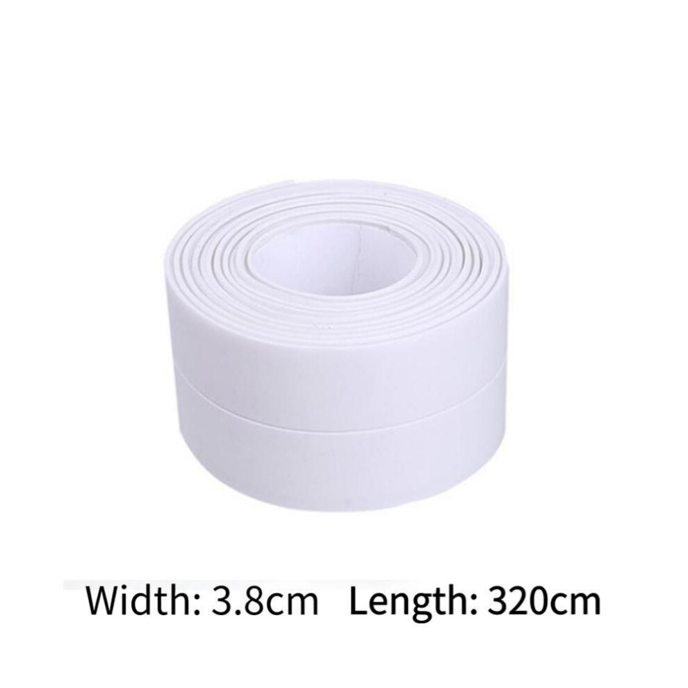 (3.8cm x 320cm) 3.2m Pvc  Bath Sink Sealing Strip Tape Caulk Strip Self Adhesive Waterproof Mould-proof Wall Sticker Sink Edge Tape For Bathroom Kitchen Accessories