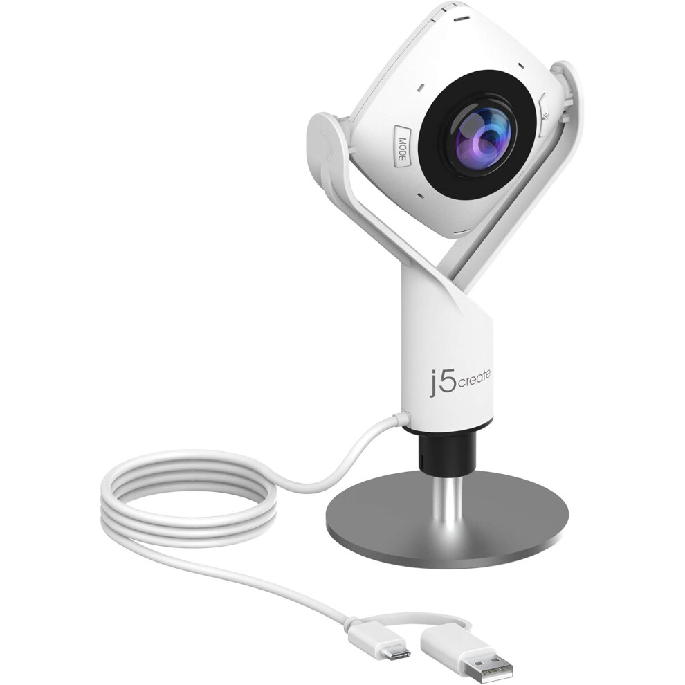 J5create 360 Degree All Around Meeting Webcam - 1080P Hd Video Conference Camera With High Fidelity Microphone, Usb-C | For Video Confere... 5697225714192