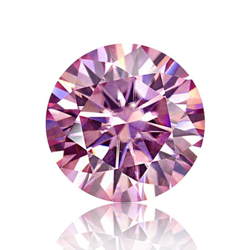 (pink, 9MM - 3 CT(1 pcs)) Cellacity Colored Loose Moissanite Stones 0.5-3ct Rainbow Pi Black Moissanites Shining Fine Jewelry Round Lab Grown Diamonds