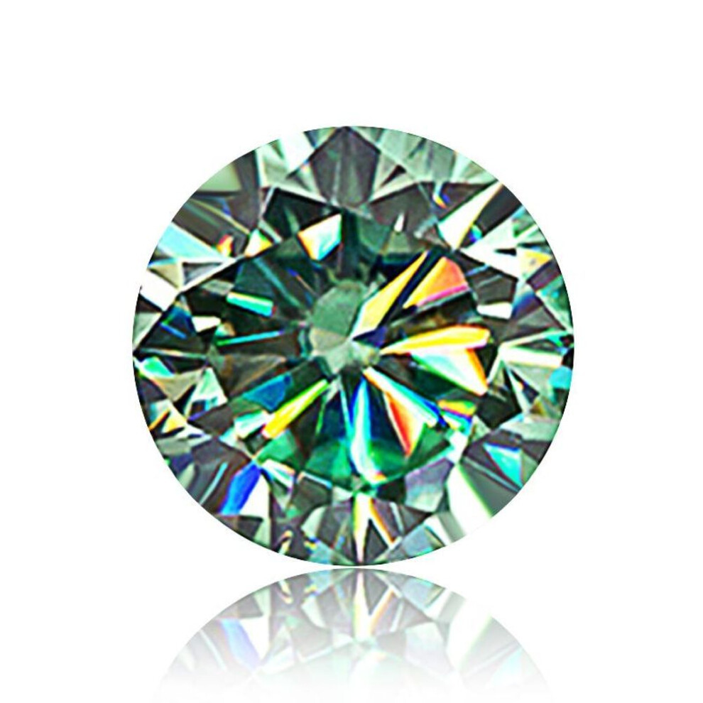 (green, 8MM  -  2 CT (1 pcs)) Cellacity Colored Loose Moissanite Stones 0.5-3CT Rainbow Pi Black Moissanites Shining Fine Jewelry Round Lab Grown Diamonds