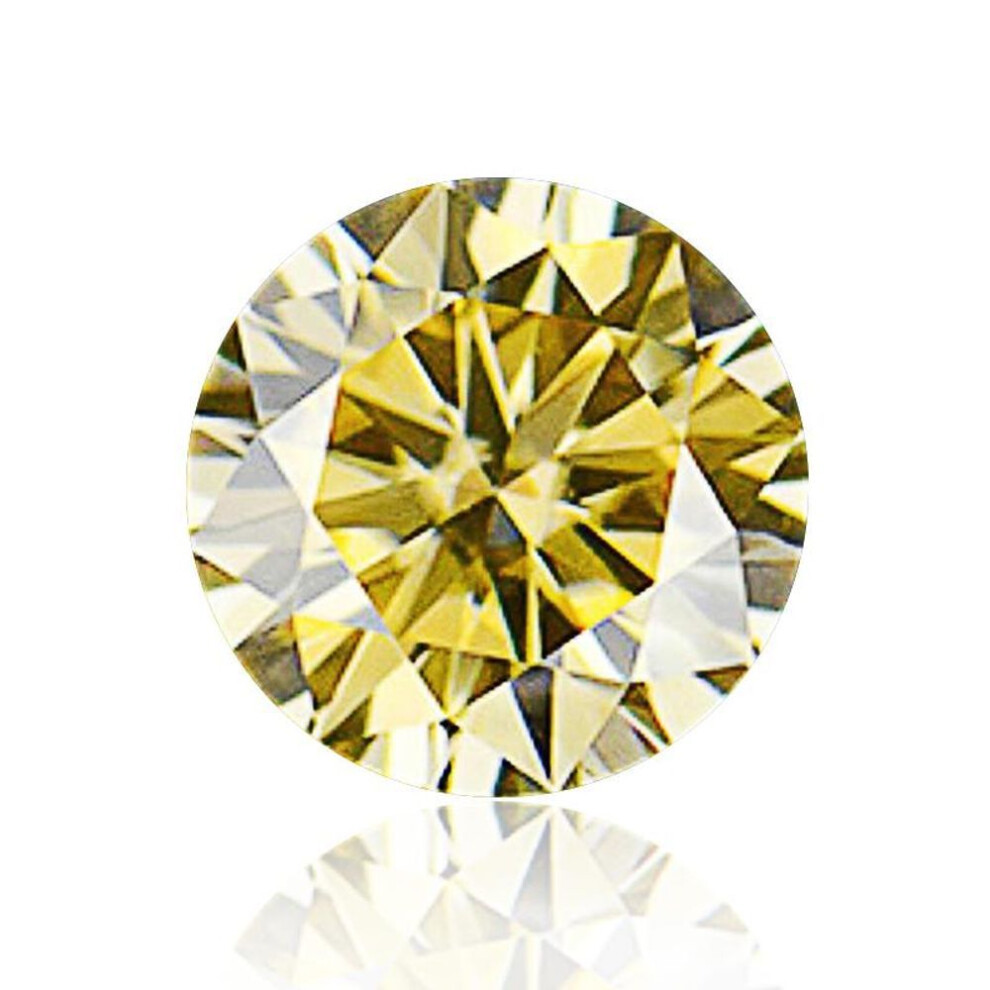 (lemon yellow, 9MM - 3 CT(1 pcs)) Cellacity Colored Loose Moissanite Stones 0.5-3CT Rainbow Pi Black Moissanites Shining Fine Jewelry Round Lab Grown Diamonds