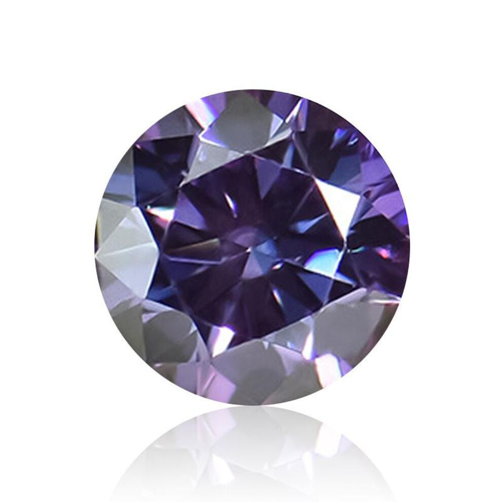 (violet, 5mm - 0.5 CT(1 pcs)) Cellacity Colored Loose Moissanite Stones 0.5-3ct Rainbow Pi Black Moissanites Shining Fine Jewelry Round Lab Grown Diamonds