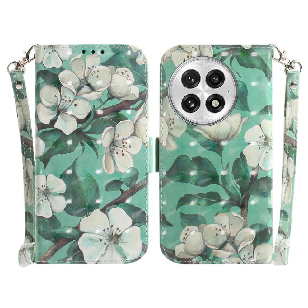 (C11 ) 3D Painted Protective Case For Oneplus 13 Magnetic Closure Wallet Lanyard Card Slots Pu Leather 764544150774