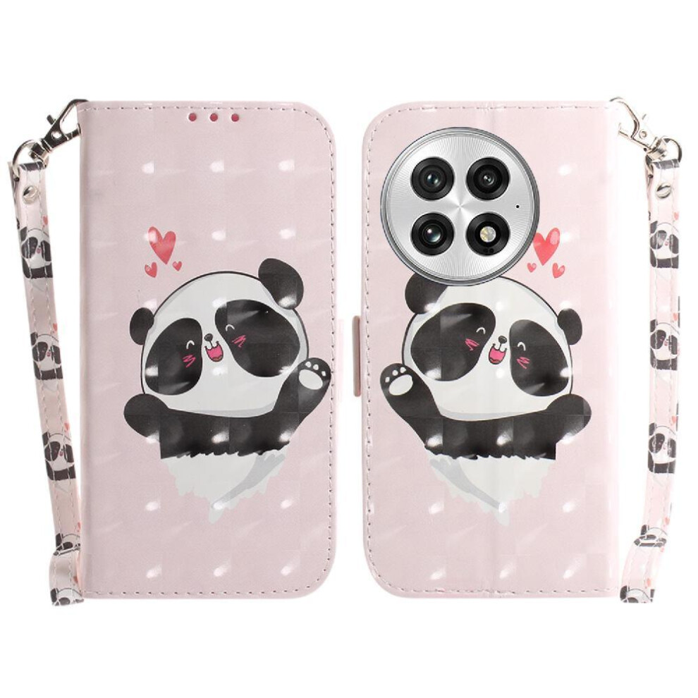 (C7 ) 3D Painted Protective Case For Oneplus 13 Magnetic Closure Wallet Lanyard Card Slots Pu Leather 764544150736