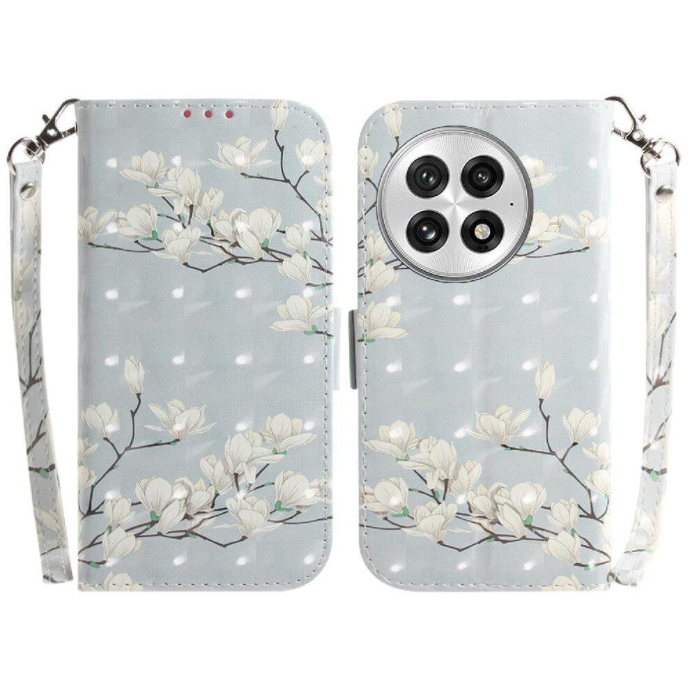 (C8 ) 3D Painted Protective Case For Oneplus 13 Magnetic Closure Wallet Lanyard Card Slots Pu Leather 764544150743