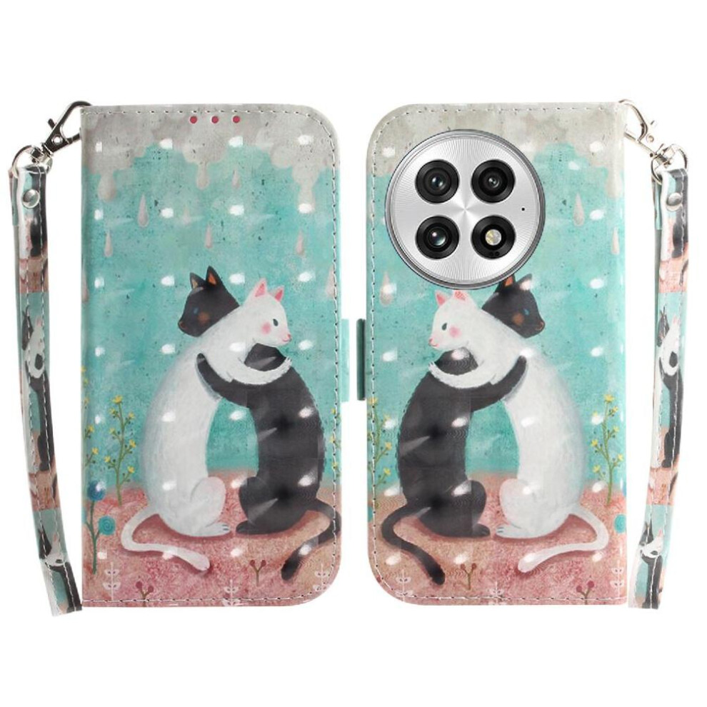 (C9 ) 3D Painted Protective Case For Oneplus 13 Magnetic Closure Wallet Lanyard Card Slots Pu Leather 764544150750