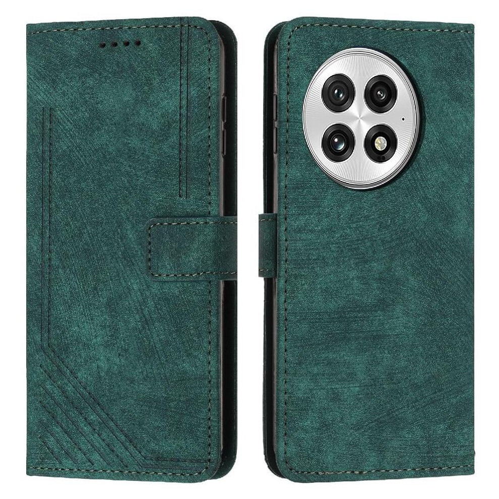 (Green) Flip Case For Oneplus 13 Wallet Card Insertion Pu Leather Kickstand Green 764544151023