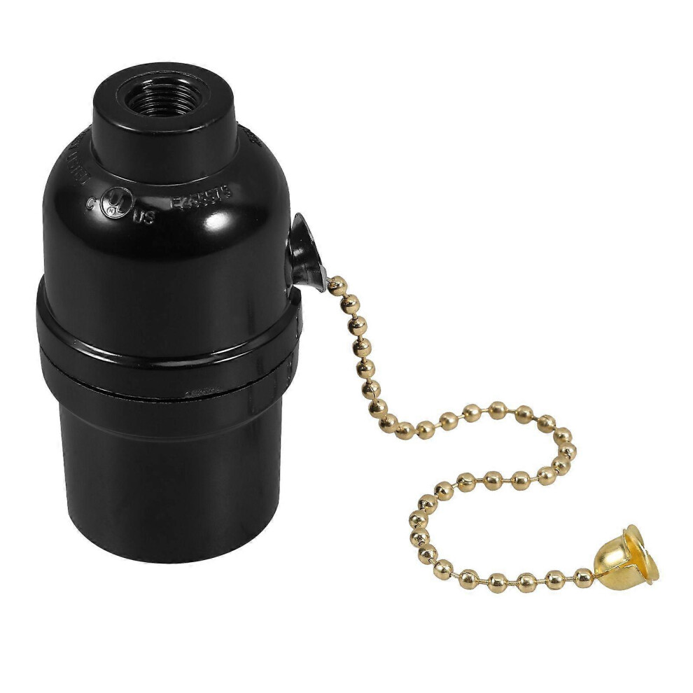 (As Show, One Size) Lamp Base With Pull Chain Ceiling Lamp Holder With Pull Chain Lampholder E27 Socket Holder Light