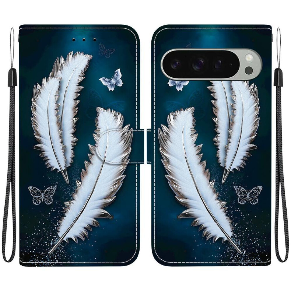 (C2) Flip Case For Google Pixel 9/ 9 Pro Card Slot Kickstand Pattern Cover Wallet Pu Leather Card Slots 764544152662