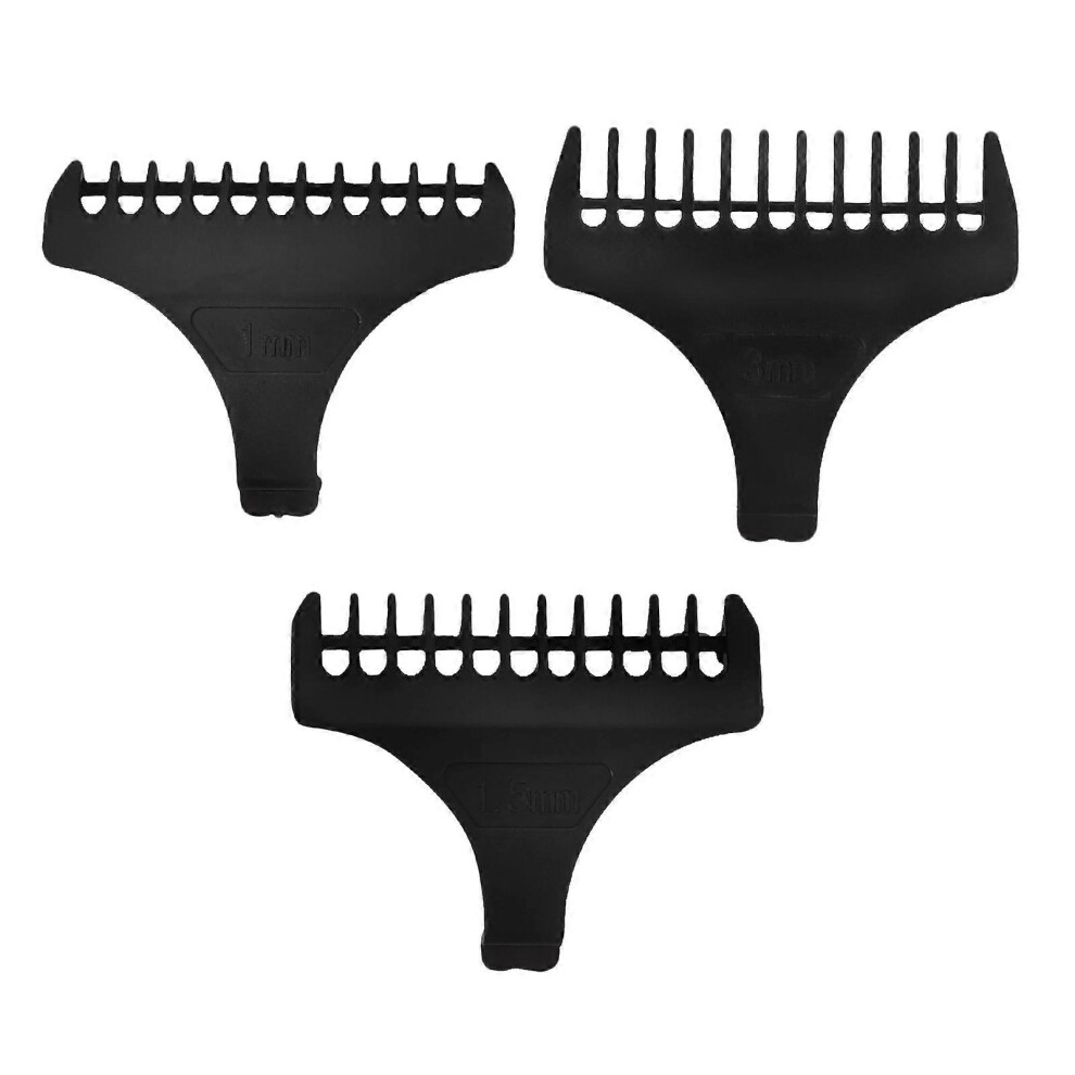 (As show, One size) 1 Set Comb Attachment 3mm 1.5mm 1mm For Hair Clipper Plastic  Hair Clipper Limit Comb Guide
