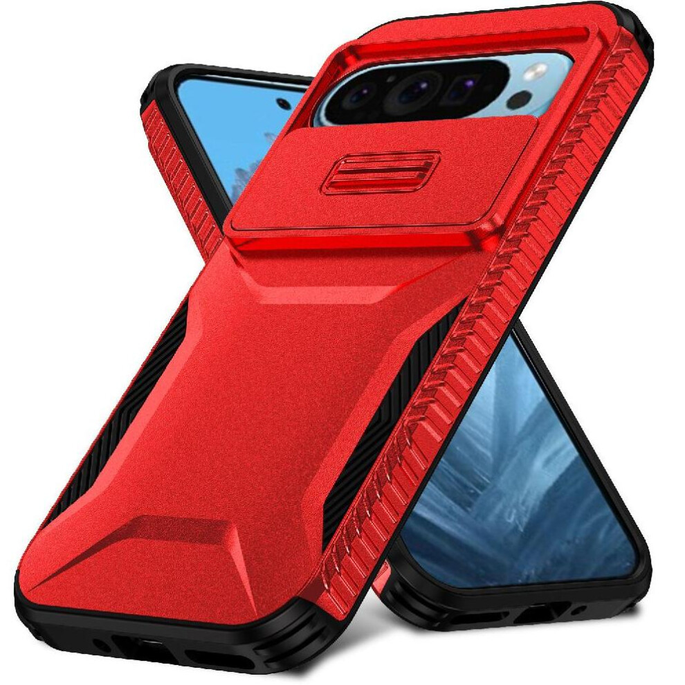 (Red) Case For Google Pixel 9 Lightweight Shockproof Lens Protection Red 764544154161