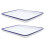 (As show, One size) 2Pcs Rectangular Enamel Baking Pan Pie Baking Pan Food Baking Pan Kitchen Multi-functional Baking Pan 5
