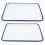 (As show, One size) 2Pcs Rectangular Enamel Baking Pan Pie Baking Pan Food Baking Pan Kitchen Multi-functional Baking Pan 2
