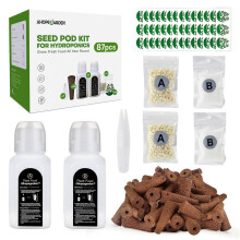 (As show, One size) 1 Set Ahopegarden Hydroponics Growing Kit Hydroponic Sponges Plant Food Seed Pods Hydroponic Pods Hydroponic Garden Accessories