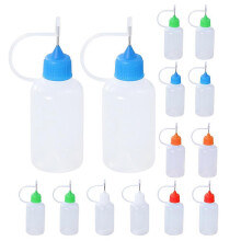 (As show, One size) 25pcs Glue Bottle 30ml Reusable Tip Bottle Replacement Glue Applicator Bottle Container