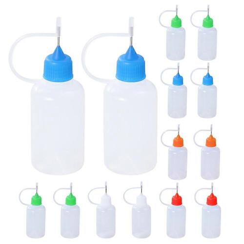 (As show, One size) 25pcs Glue Bottle 30ml Reusable Tip Bottle Replacement Glue Applicator Bottle Container