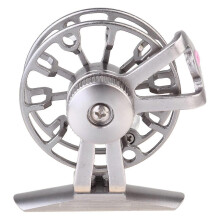 (As show, One size) 1 Pc Metal Fishing Reel Fly Fishing Reel Fishing Wheel Front Wheel Fishing Raft Wheel Fishing Gear for Fishing (Right Hand Silver)