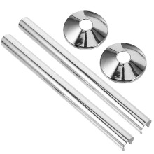 (As show, One size) 2 Sets Pipe Cover Collar Water Pipe Cover Escutcheon Replacement Plate Accessory
