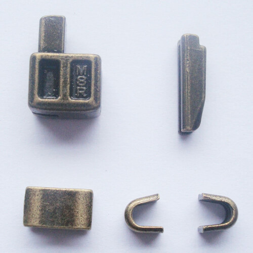 Set Di 5 Cursori Per Cerniera A Forma Di Cuore In Metallo - Sostituzione Fai Da Te Per Riparazione Borse, Giacche E Zaini (Argento, 18x45mm) - 3