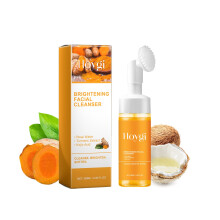 Turmeric Cleanser Anti Acne Oil Control Blackhead Remover Skin Cleansing Brightening Rejuvenation Face Wash Foam Face Cleanser