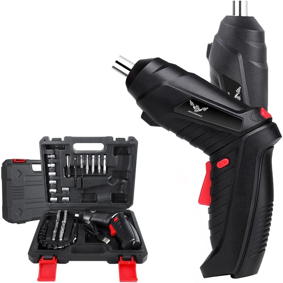 Electric Screwdriver Cordless, 47 In 1 Portable Cordless Drills, 3.6V Rechargeable 3.5Nm Screwdriver Kit, Dual Positio 1047802753047