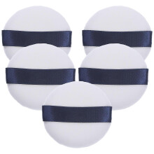 (As show, One size) 5Pcs Round Cotton Makeup Puff Creative Loose Powder Puff Beauty Makeup Supply