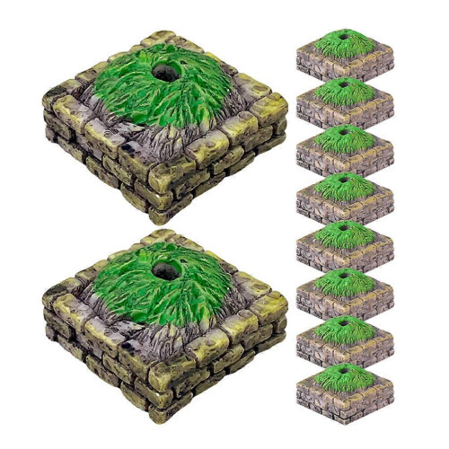 (As show, One size) 10Pcs DIY Sand Table Scenery Landscape Sand Table Decoration Simulation Tree Altar Base Model 2