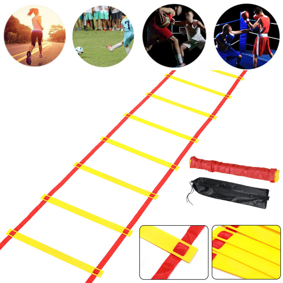 (#1: 6-Rung) 3/4/5/6/7/8/10m Ladder Basketball Football Soccer Sports Speed Training Equipment Fitness Exercise