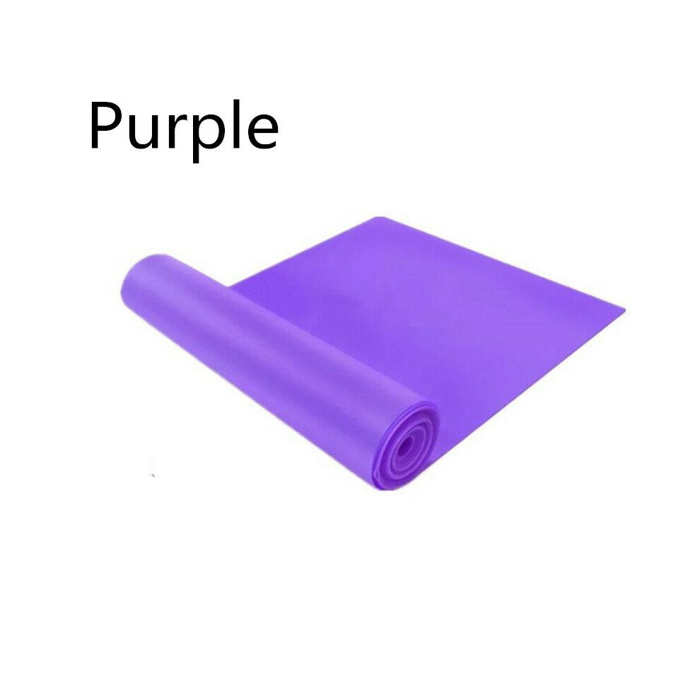 Greenzech (Purple) Resistance Bands Elasticity Yoga Rubber Stretch Tension Exercise Fitness Band Purple