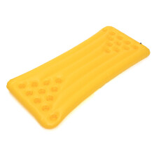 (Yellow) PVC Inflatable Beer Pong Table 22 Cup Holes Water Floating For Pool Party Drinking Game