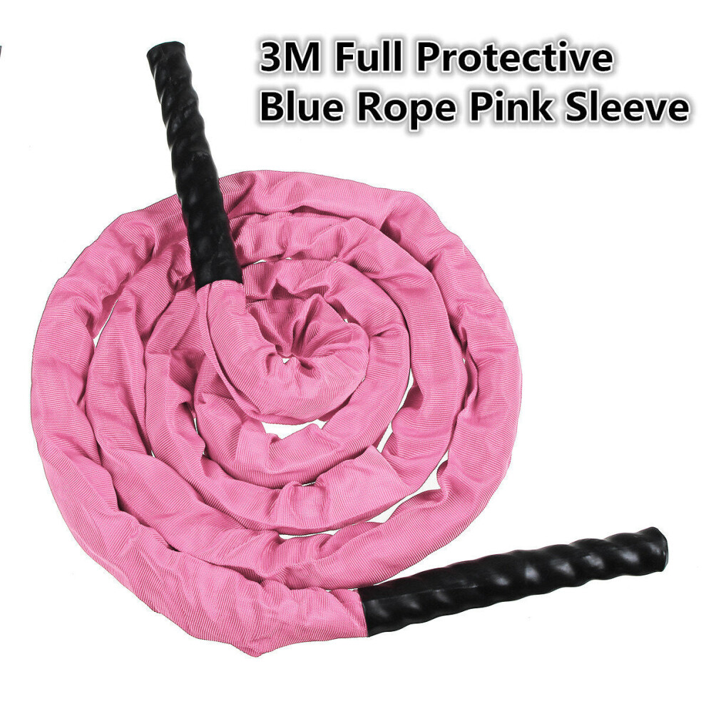 (Type 1) 3-Colors 25mm Dia. Fitness Heavy Jump Rope 300CM Weighted Battle Skipping Ropes Power Improve Muscle Strength Training Rope
