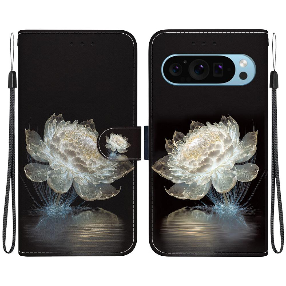 (C3 ) Case For Google Pixel 9 Card Slots Butterfly Flower Painted Pu Leather Magnetic Closure Wallet 764544168182