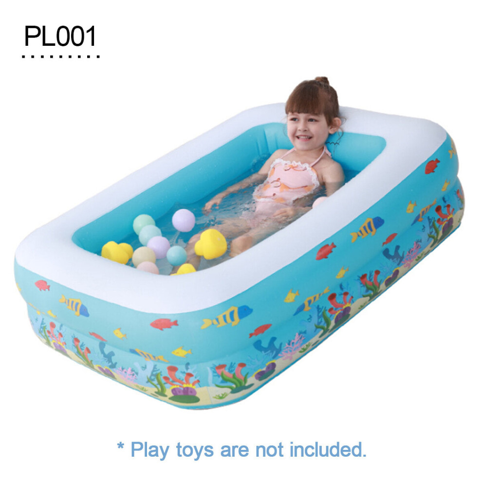 (PL001) 45.3x33.8x13.8'' Inflatable Swimming Pool Family Play Center Swim Baby Kids Child Backyard Garden