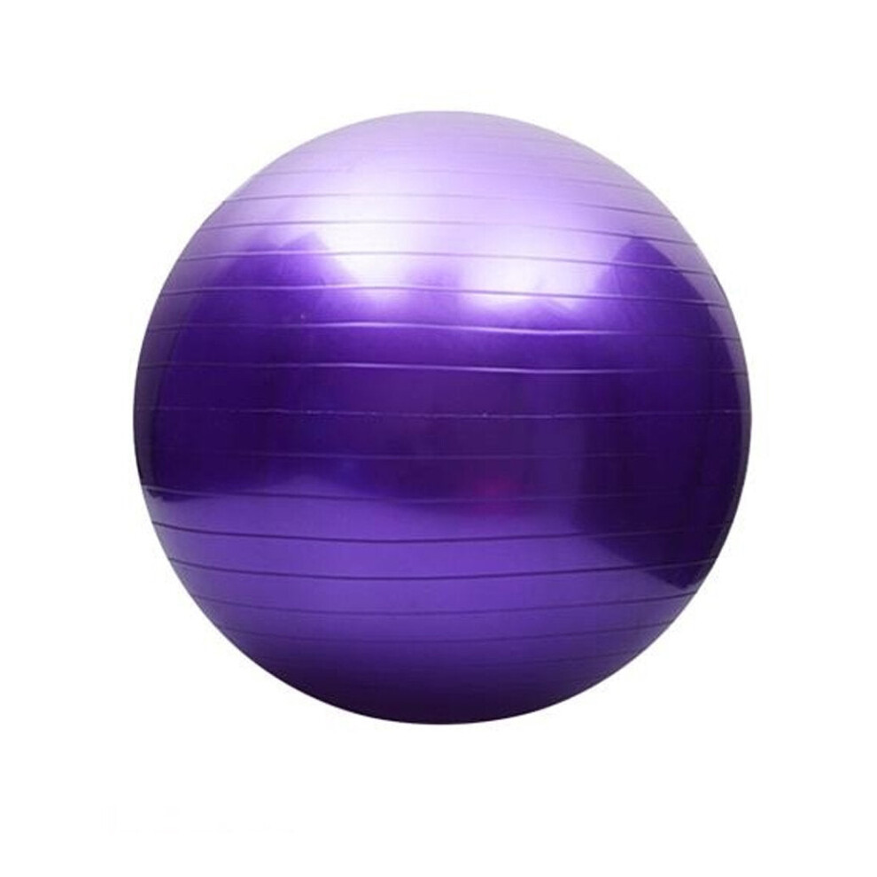 (Purple, 45cm) 330lb Max Load Yoga Ball With Air Pump Home Gym Workouts Pilates Training Ball Fitness Equipment