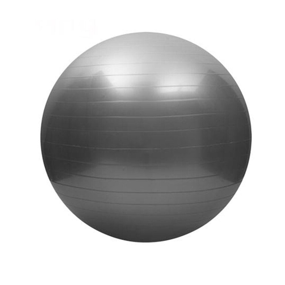 (Grey, 75cm) 330lb Max Load Yoga Ball With Air Pump Home Gym Workouts Pilates Training Ball Fitness Equipment