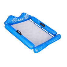 (Blue) Floating Water Hammock Float Lounger Floating Toys Inflatable Floating Bed Chair Swimming Pool Foldable Inflatable Hammock Bed
